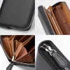 Wallets Bisondenim 100% Genuine Leather Men's Long Wallet Change Bit Credit Card Holder Phone Slot Bill Holder Rfid Blocking W8276