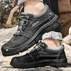 Casual Shoes Men Leather Fashion Sneakers Hiking Non-Slip Hard-Wearing