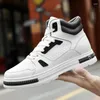 Casual Shoes Height Increasing 6/8CM Men's Leather Boots Breathable Athletic Jogging Gym Fashion Sports
