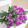 Decorative Flowers 36 Heads 27cm Artificial Plastic DIY Floral Bouquets Fake Little Rose For Wedding Home Decor Craft Wreath