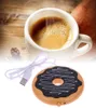 Office Gadgets Giant Donut Cup warmer Cute Cookie Mug Warm Coaster Tea Coffee Beverage USB powered Heater Biscuit Tray Pad8724045