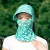 Szerokie brzegowe czapki anty-UV Summer Sun Hat Ochrata osłony ucha maska ​​kurzu rowerowa czapka twarz i szyja kobiety łowić wędkarstwo jazda