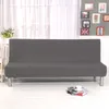 Stoelbedekkingen Wasbare budgetvriendelijke vaste kleuren 600G-1200G-Selling Armless Sofa Bed Cover verwijderbare slipcover universele maat duurzaam