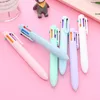 High-looking 6-color Ballpoint Pen Cute Student Stationery Click Girly Heart Color