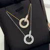 Designer Collier de diamant pour femmes de luxe Beau collier d'anneau Fresh Princess Style pour usure quotidienne sur les dates