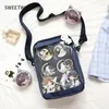 Shoulder Bags 2024 Mini Crossbody For Women Cute Pvc Transparent Small Clear Ita Bag Black White Women's Purse Phone