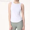 DESGINER ALOE YOGA Shirt Centre Femme Summer Salle Sports Gest Womens Pilates Blouse sans manches Swallow Tail Fitness Clothes Top