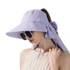 Bérets Neck Protect Bucket Hat pour adulte extérieur pliable couvercle pêcheur largeur largeur de printemps d'été.