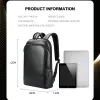 Torby Bopai oryginalny skórzany plecak Mężczyźni 100% naturalna torba na podróż biznesową Slim Laptop USB ładowanie przeciwnika plecak