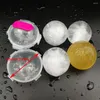 Moldes de cozimento 4pcs Mold de bola de gelo com tampa de uísque bandejas de cubos