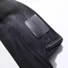 Men's Jeans High Quality2024 Purple Brand Cross Border American Style Street Paint Hole Black for Foreign Trade Pants