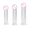 Realistic Dildo for Women Silicone Beginner Clear Dildo with Strong Suction Cup Hands-Free Play for Adult sexy Masturbator G Spot