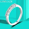 Solitaire Ring URMYLADY 0.5CT 3mm Gemstone Moissanite Rings for Women S925 Silver Matching Wedding Diamonds Band Stackable Ring White Gold Gift d240419