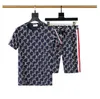 남성 디자이너 트랙복 여름 정장 패션 남자 티셔츠 해변 홀리데이 셔츠 반바지 세트 럭셔리 의상 스포츠웨어