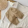 Hose geborene Jungen und Mädchen Casual Hosen Baumwolle Vollfarben Fremde Stil Alle Kinder komfortable losen geraden Herbst