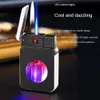 Cool Dual Flame Switching Light Color Light Synlig Transom Butane Direct Injection Turbo Jet Lighter Men's Gift