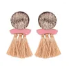 Dange oorbellen 2024 EST Fashion Statement Tassel Drop for Women Wedding Boemian 5 Colors Franing Earring