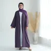 Ethnische kleding Ramadan vrouwen Dubai Kimono Khimar Abaya Set 2 -stukje Turkije Islam Arabische moslimsets Hajab -jurk Kebaya gewaad Femme Musulmane