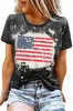 Camisetas masculinas bandeira americana bandeira 3d t-shirt moda feminina estilo EUA camisetas gráficas 2024 Tops de machos de escorregadinha casual vintage strtwear t240419