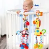 Soft Giraffe Zebra Animal Handbells Rattles Plush Infant Baby Development Handle Toys WIth Teether Toy For born Gifts 240407