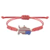 Charm Armband American Independence Day Armband Personlig mode MTI Layered USA Flag Five Pointed Star Pendant Drop Delivery OTPVP