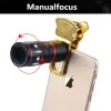 Телескопы Orbmart Universal 4 в 1 Clip 10x Zoom Telecope Telecope Fisheye Широкий макрообъектив для iPhone SE 6 6S плюс Samsung S7 S6 Redmi Phone