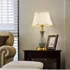 Lâmpadas de mesa Lâmpada de cerâmica de luxo estilo americano para decoração de quarto à beira da cama
