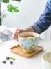 Kaffeetöpfe McJ-moderne Keramik-Tasse Frühstücksgeschenke Wasser Tasse Büro (17)