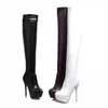 Bottes 2024 Size33-46 Slim Over the Knee Women Super High Heels Platform Shoes Automn hiver sexy cuisse Femme A21