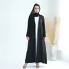 Ethnische kleding Ramadan vrouwen Dubai Kimono Khimar Abaya Set 2 -stukje Turkije Islam Arabische moslimsets Hajab -jurk Kebaya gewaad Femme Musulmane
