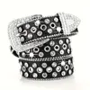 Hip Hop Rhinestone Y2K Belts Trendy Solid Color Sparkling PU CHEARO BEAR