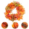 Decorative Flowers Thanksgiving Day Wreath Harvest Door For Front Autumn Crown