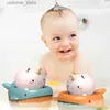 Sable Player Water Fun Nouveau bébé Baby Water Cartoon Animal Crab Whale Winping Up Clockwork Bath Bath Bath Bath Toys for Toddler 0 24 mois L416