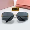 Designer Sunglasses For Women Simple Fashionable Rimless Curved Lens Light And Comfortable Beautiful Glasses Frameless Shades 1066