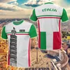 T-shirts voor heren Italië T-shirts Italiaanse vlag Emblem 3d print strtwear Men Women Mode Oversized Short Slve T-shirt Kids Ts Tops kleding T240419