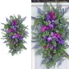 Decorative Flowers 1pcs Tulip Door Hanging Spring Purple Wreath Lilac Hydrangea Colourful Home Decor Artificial Decorations