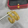 Top designer Origini a testa di proiettile originali Carter Classic Gold 18k Orecchini a perline molto dinamici Versione stretta Versione Willow Nail Oreger Gioielli