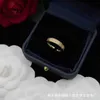 Ring Cartrres designer Never fade diamond Kajias New Womens Water Diamond Plain Six Couple Rose Gold Non fading Light Luxury