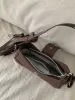 Väskor vintage nubuck läder axelväskor för kvinnor designer små handväskor kvinnliga casual underarm pursar flickor crossbody sling väska