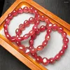 Bracelets de liaison bracelet de fraise naturel bracelet coeur cristal reiki guérison bijourie de mode de mode cadeau pour les femmes 1pcs