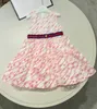 Merk prinses jurk mouwloos taille design baby rok maat 110-160 cm kinderen designer kleding zomer meisjes feestdress 24april