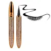 Eyeliner 1PC 2 In 1 Quick Drying Self Adhesive Lashes Eyeliner Pen Long Lasting No Glue Non Blooming Eyelashes Sticking Eyeliner Pencil