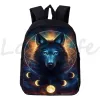 Backpacks Animal Lion Wolf School Backpack For Boys Girls 3D Printing Lion Wolf Backpack Teenage Book Bags Daily Knapsack School Mochila