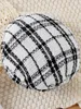 Zestawy odzieży Baby Girls Winter Outfits Długie rękawie Sweter Sweet Plaid Spódnica Beret Hat 3PCS Zestaw maluch elegancki na jesień