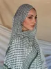 Vêtements ethniques kuffiyeh imprimés coton hijab foulard respirant soft long wraft avant foulard foulard hijabs musulman châle Ramadan