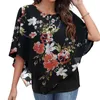 Blouses pour femmes Vêtements féminins 2024 Summer Batwing Sleeve décontractée Shirts en mousseline de mousseline boho