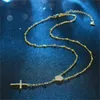 Colares pendentes Tongzhe 100% 925 colares de prata esterlina para mulheres Trendy White Rose Gold Cross Cross Evil Eye Jóias Finas Turcas Kltn062-1 240419