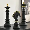 Saakar International Chess Harts Decorative Ornaments Home Interior Office Figurer King Queen Knight Statue Collection Objects 240411