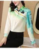 Women's Blousses Fanieces S-4XL Fashion Luxury Ladies Camisas Shirt France Style Vrouw Druk Blouse Spring herfst herfst lange mouw tops blusa