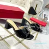 Designer Sandaler High Heels Office Dress Shoes Womens Fashion Slippers Patent Leather Chunky Heel Summer Women Luxury Party Casual Shoes